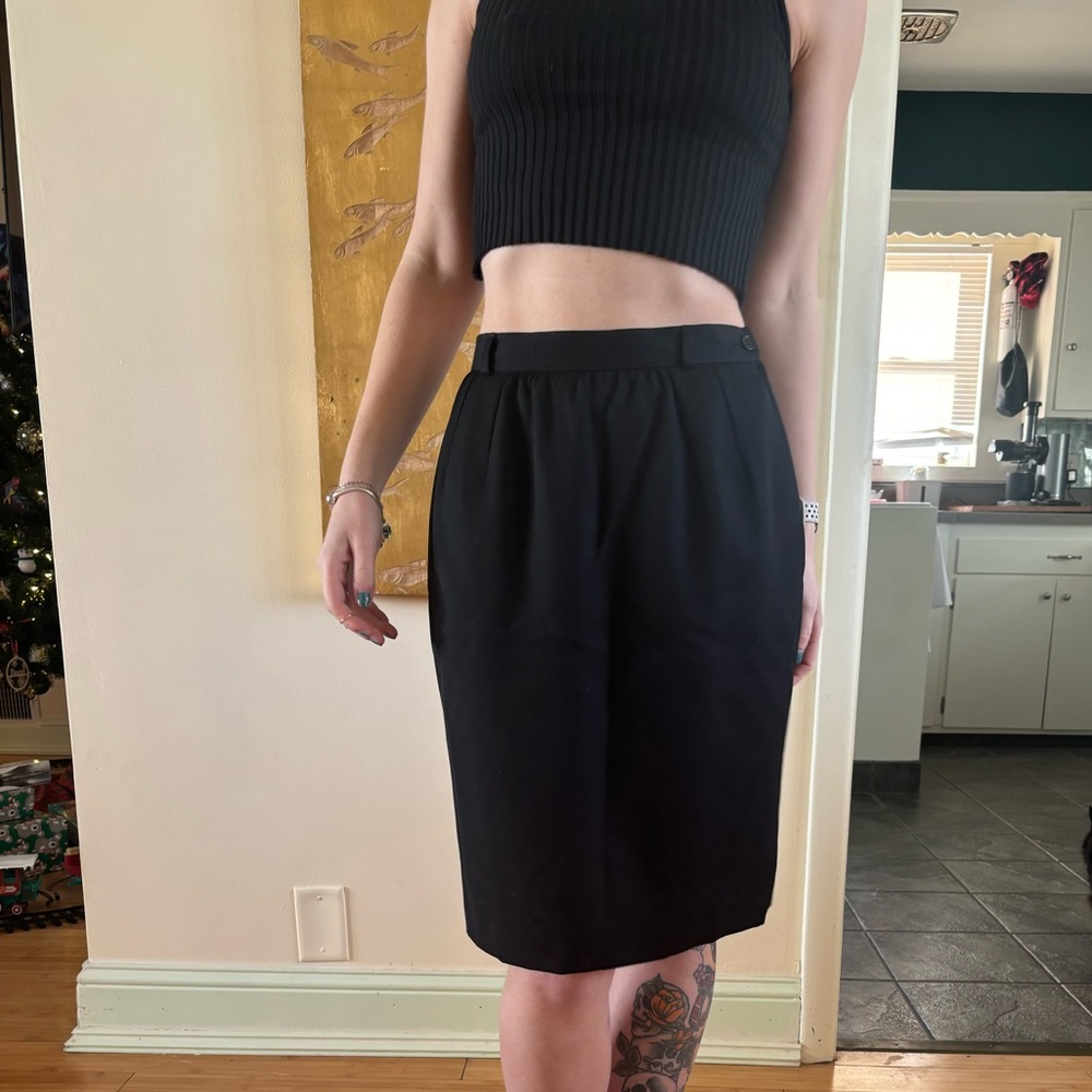 Valentino Black Pencil Skirt